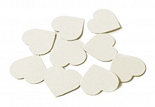 konfetti papierowe serca 3cm  KREMOWE - 200 szt.