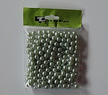 koraliki / perełki - 8mm ZIELONE MIĘTOWE - 200 szt.