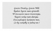 wkładki do zaproszeń W9 - 25 szt.