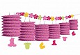 girlanda LAMPIONY RÓŻOWE 3,6m 229649 - 1 szt.